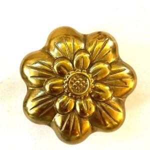 Vintage Hallmark Brass Sunflower Candleholder